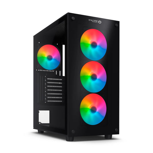 Gabinete Gamer ATX 4 Coolers Rainbow Falcon ENK5000-1