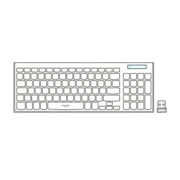 Teclado Oficina Inalámbrico 96 Teclas Excel ENK 701WL