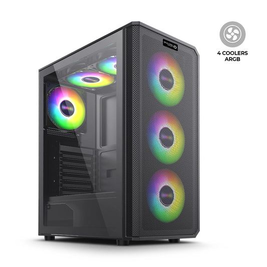 Gabinete Gamer ATX 4 Coolers ARGB Fantech ENK 5013