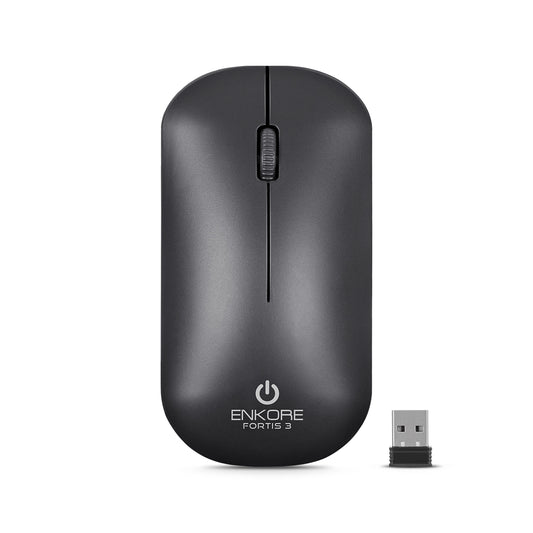 Mouse Oficina 3 Modos: BT/Inalámbrico/Recargable 1600DPI Fortis 3 ENK M255