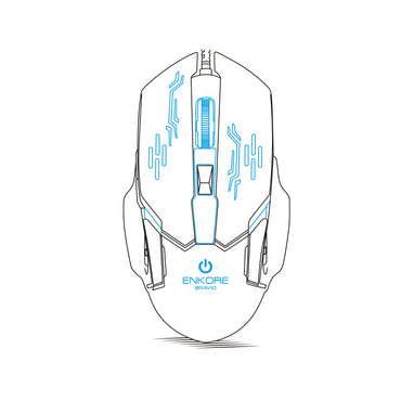 Mouse Gamer LED 6B 3600DPI Bravio EKM 313