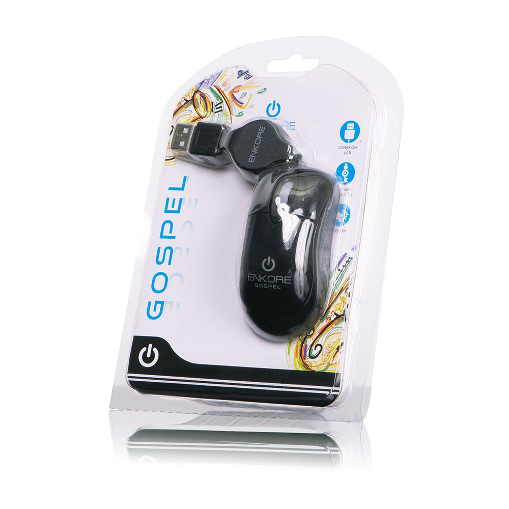 Mouse Retráctil 1000DPI Gospel EKM 103X
