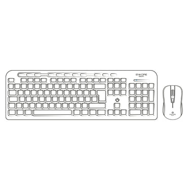 Kit Oficina Inalámbrico Multimedia Teclado + Mouse Ebony ENT 800