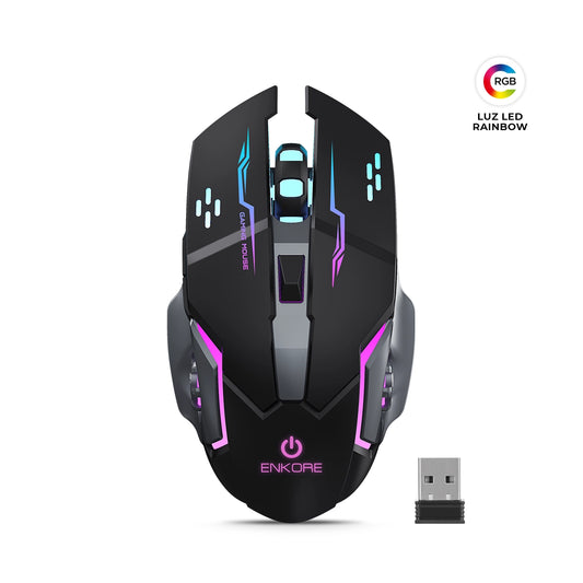 Mouse Gamer 3 Modos: BT/Inalámbrico/Recargable 1600DPI Thunder EKM 501