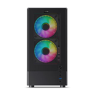 Gabinete Gamer MATX 3 Coolers Rainbow Thunder ENC 3013