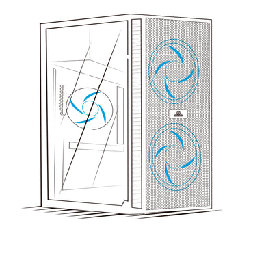 Gabinete Gamer MATX 2 Coolers Rainbow con Fuente de 230W Kingdom ENC 3003