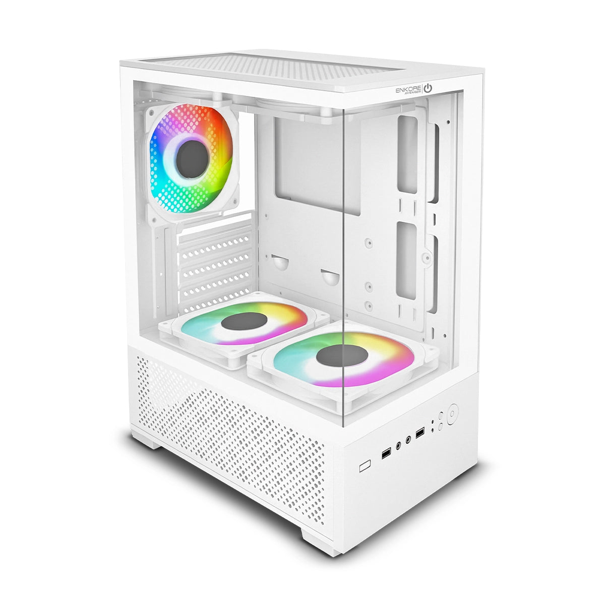 Gabinete Gamer MATX 5 Coolers ARGB Avenger ENK C3006