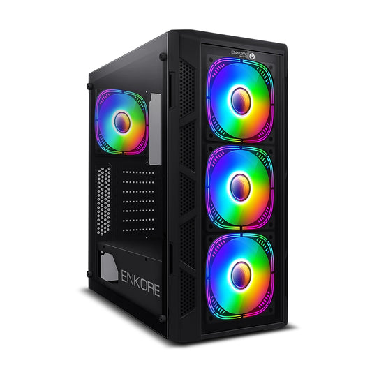 Gabinete Gamer ATX 4 Coolers Rainbow Mystic ENC 5001