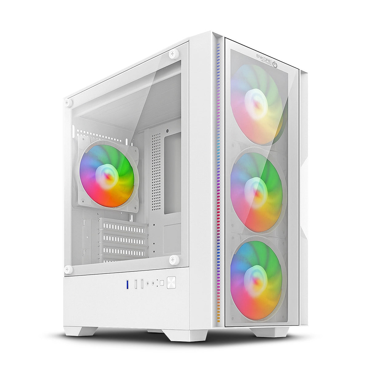 Gabinete Gamer MATX 4 Coolers Rainbow Levitrom ENC 3008