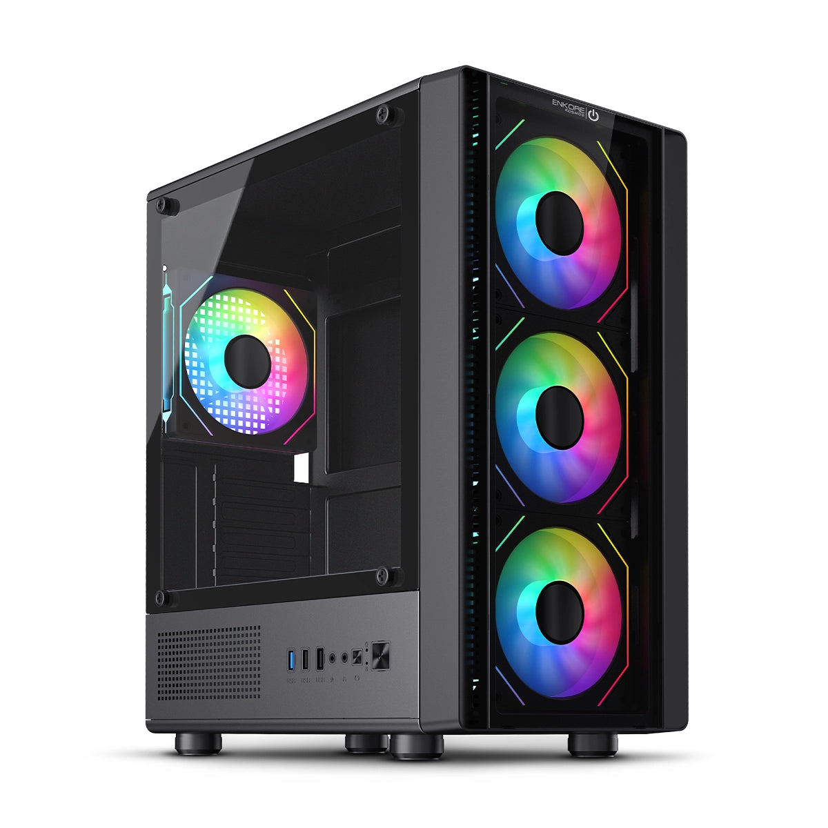 Gabinete Gamer MATX 4 Coolers ARGB Kosmos ENC 3007