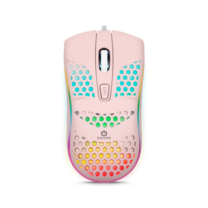 Mouse Gamer LED 4B 1600DPI Blanco Ingravide EKM 118W