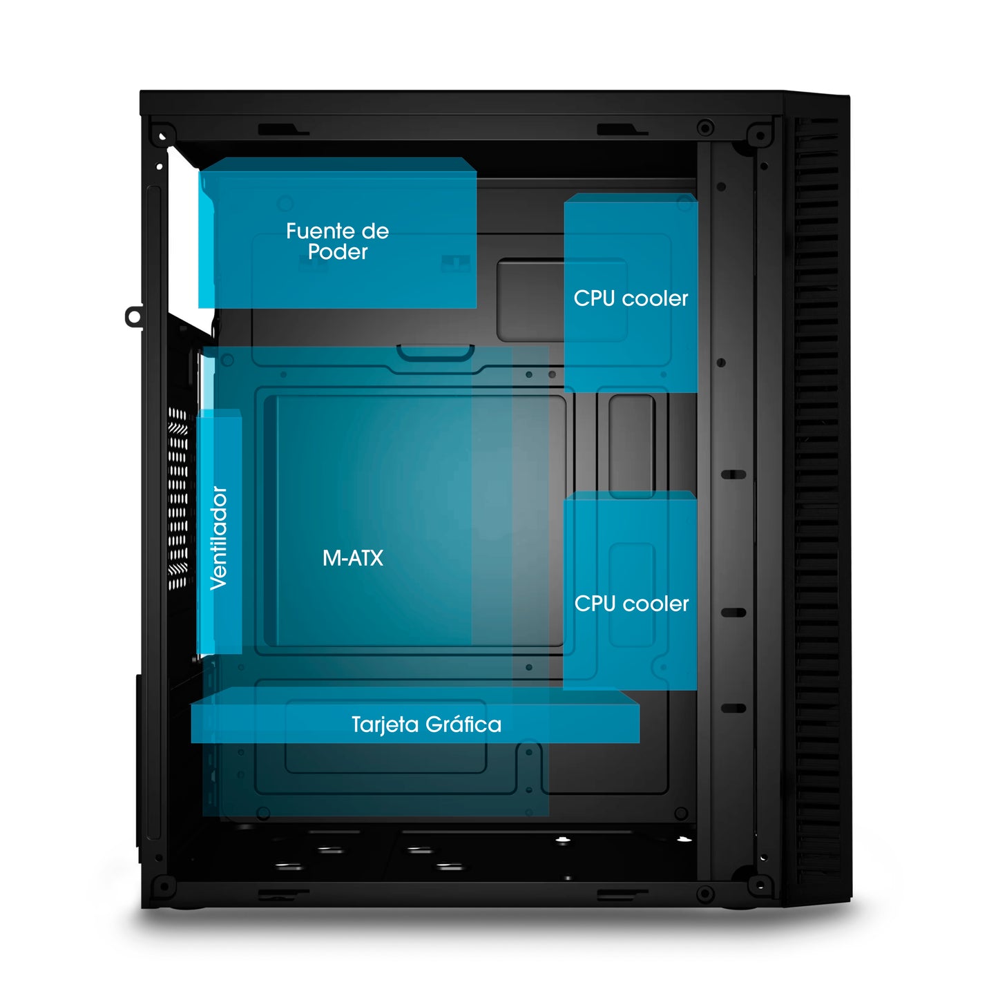 Gabinete Gamer MATX RGB con Fuente de 230W Patriot ENC 3005