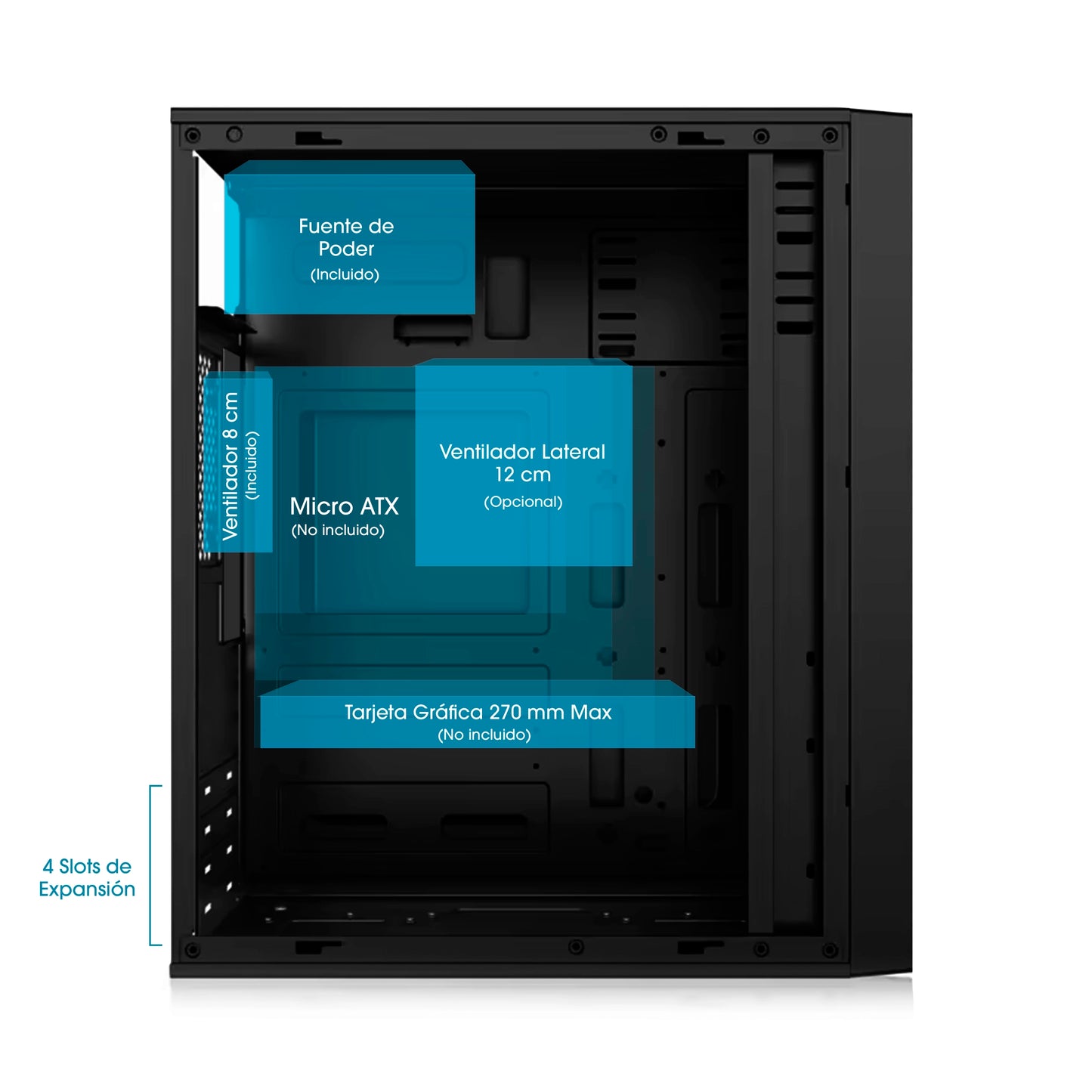 Gabinete Oficina MATX con Fuente de 230W Ultra ENC 1001