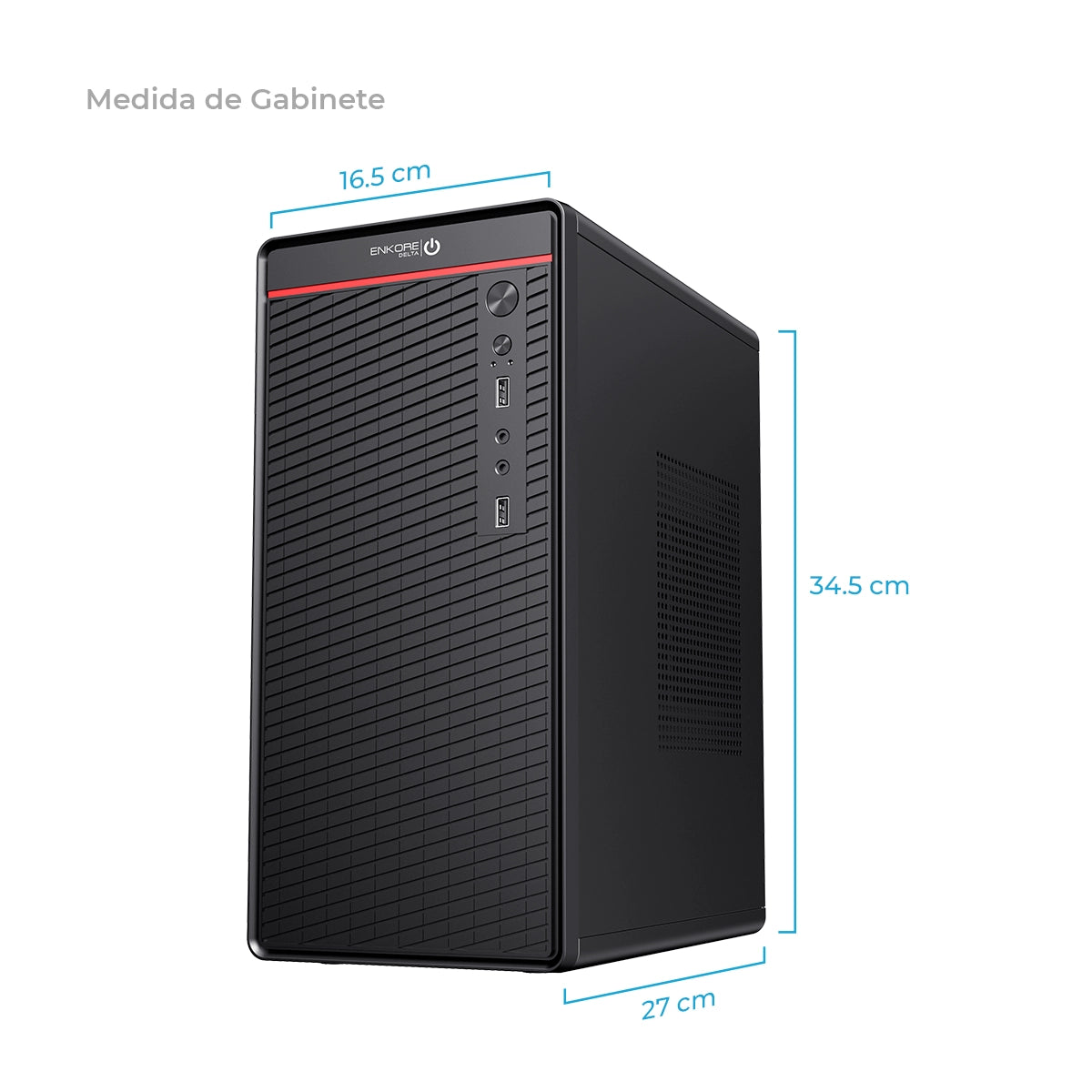 Gabinete Oficina MATX con Fuente de 230W Delta ENC 1017