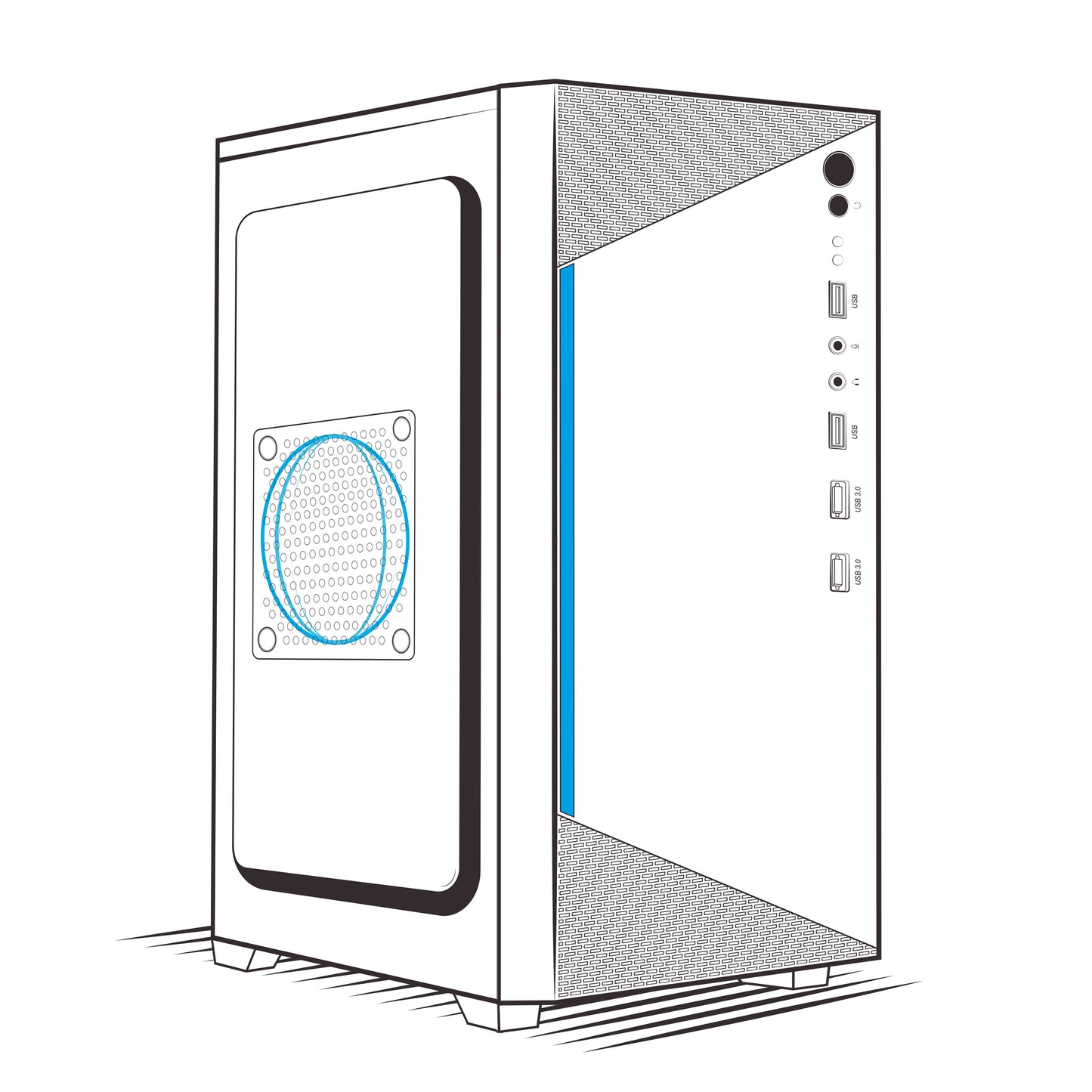 Gabinete Oficina MATX con Fuente de 230W Access ENC 1005