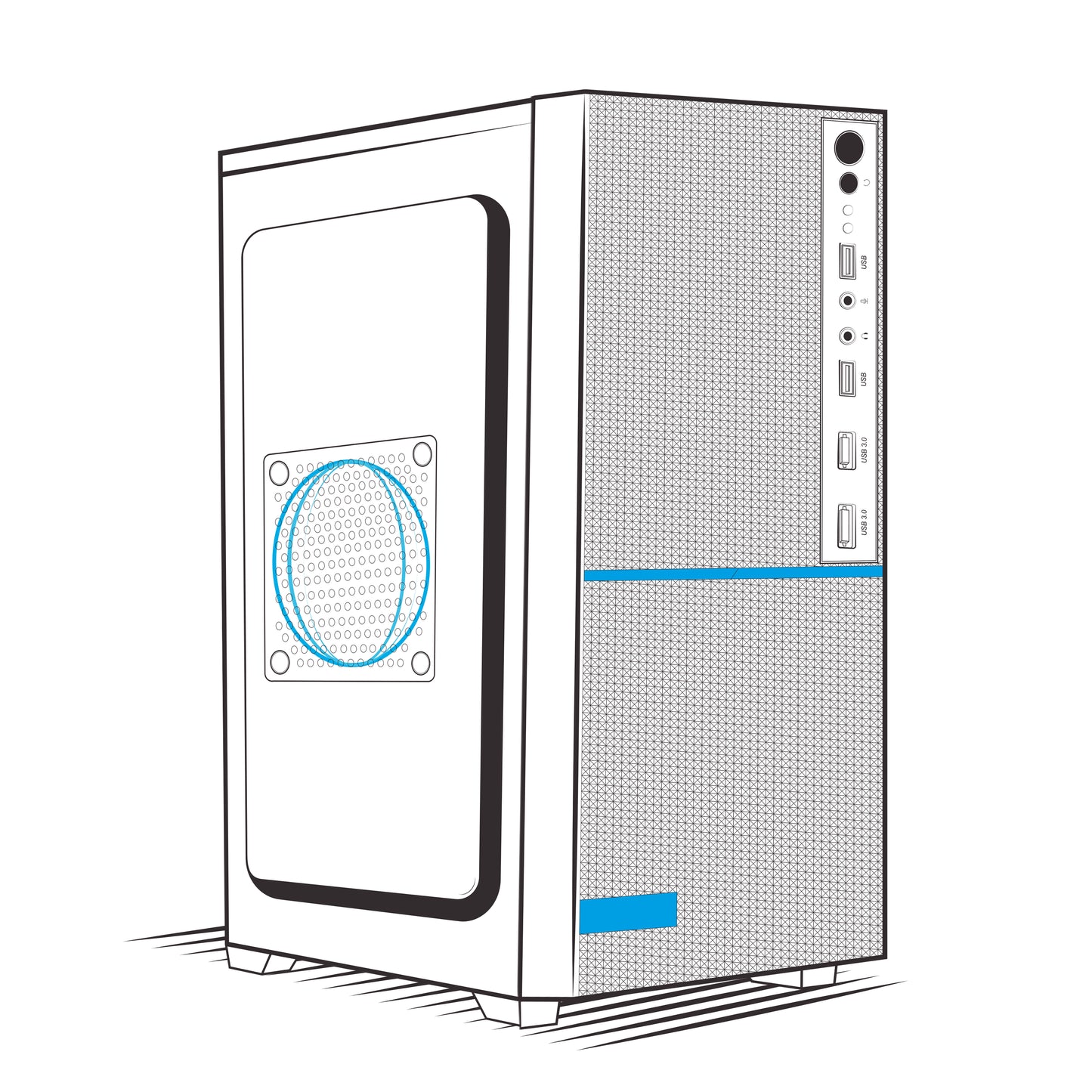 Gabinete Oficina MATX con Fuente de 230W Urban ENC 1013