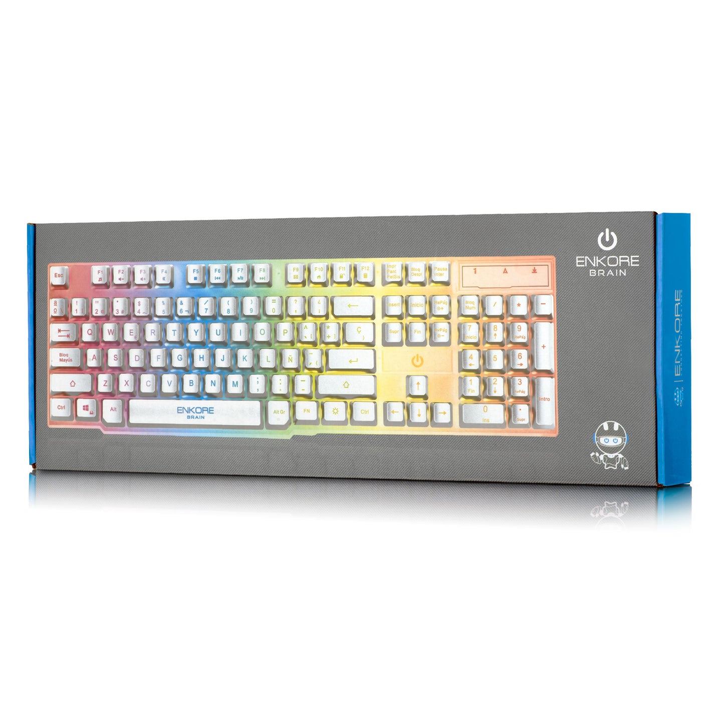 Teclado Gamer Membrana Rainbow LED Brain ENK 603