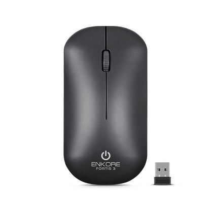 Mouse Oficina 3 Modos: BT/Inalámbrico/Recargable 1600DPI Fortis 3 ENK M255