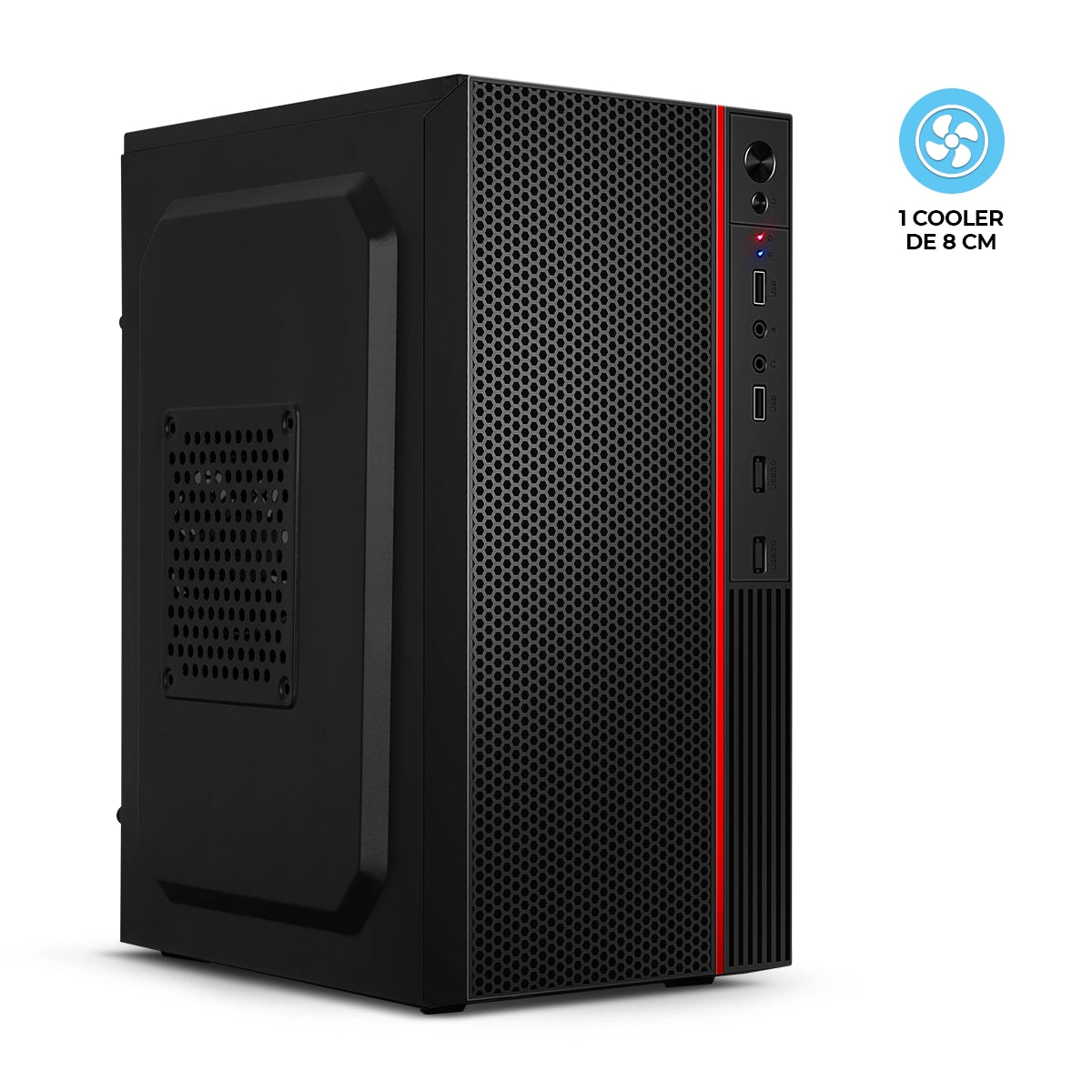 Gabinete Oficina MATX con Fuente de 230W Fussion ENC 1003