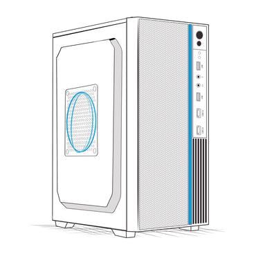 Gabinete Oficina MATX con Fuente de 230W Fussion ENC 1003