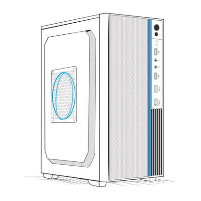 Gabinete Oficina MATX con Fuente de 230W Fussion ENC 1003