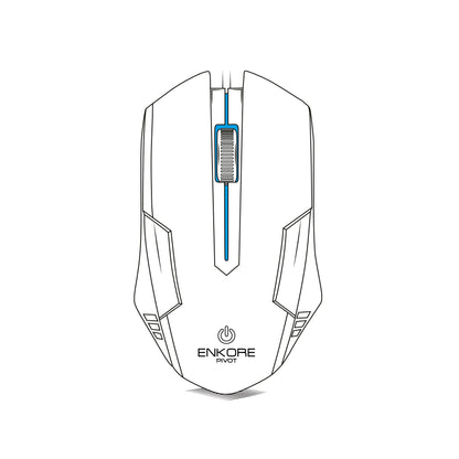 Mouse Oficina Alámbrico 1000DPI Pivot EKM 105