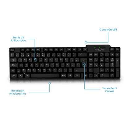 Teclado Oficina Alámbrico Gospel ENK 300