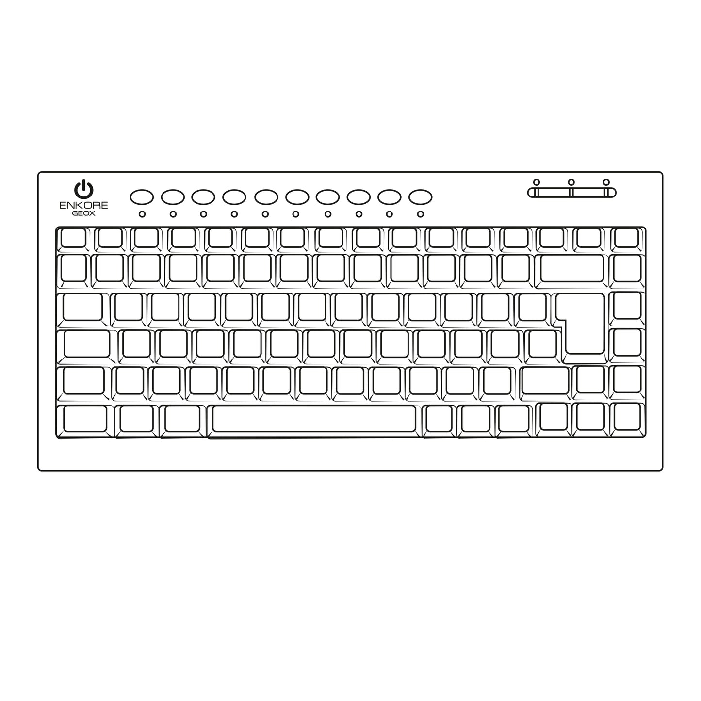 Teclado Oficina Multimedia Slim Geox ENK303