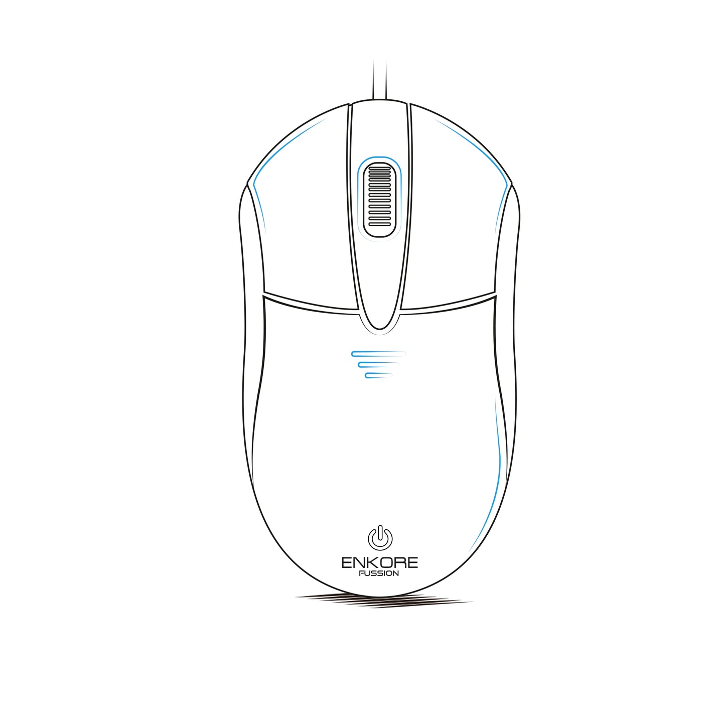Mouse Oficina Alámbrico 1000DPI Fussion EKM 113