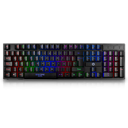 Teclado Gamer Membrana Rainbow LED Bravio ENK 605