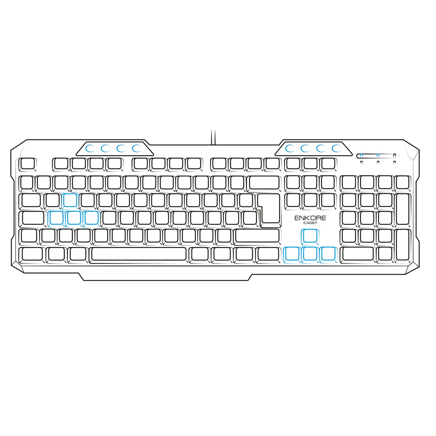 Teclado Oficina Multimedia Cadet ENK 515