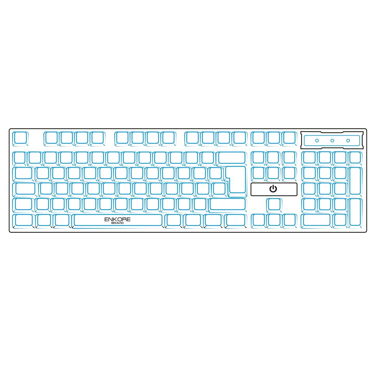 Teclado Gamer Membrana Rainbow LED Bravio ENK 605