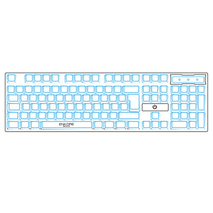 Teclado Gamer Membrana Rainbow LED Bravio ENK 605