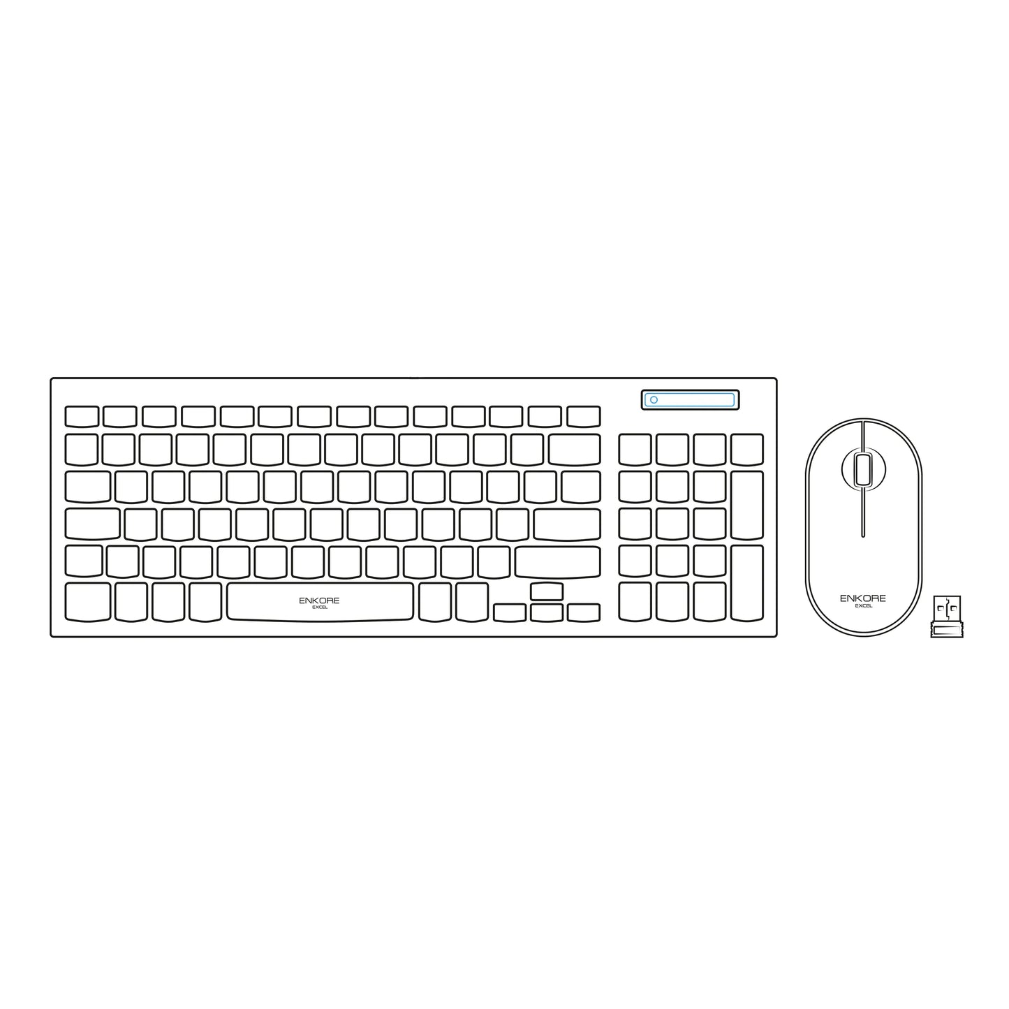 Kit Inalámbrico Multimedia Teclado + Mouse Excel ENT 701.2