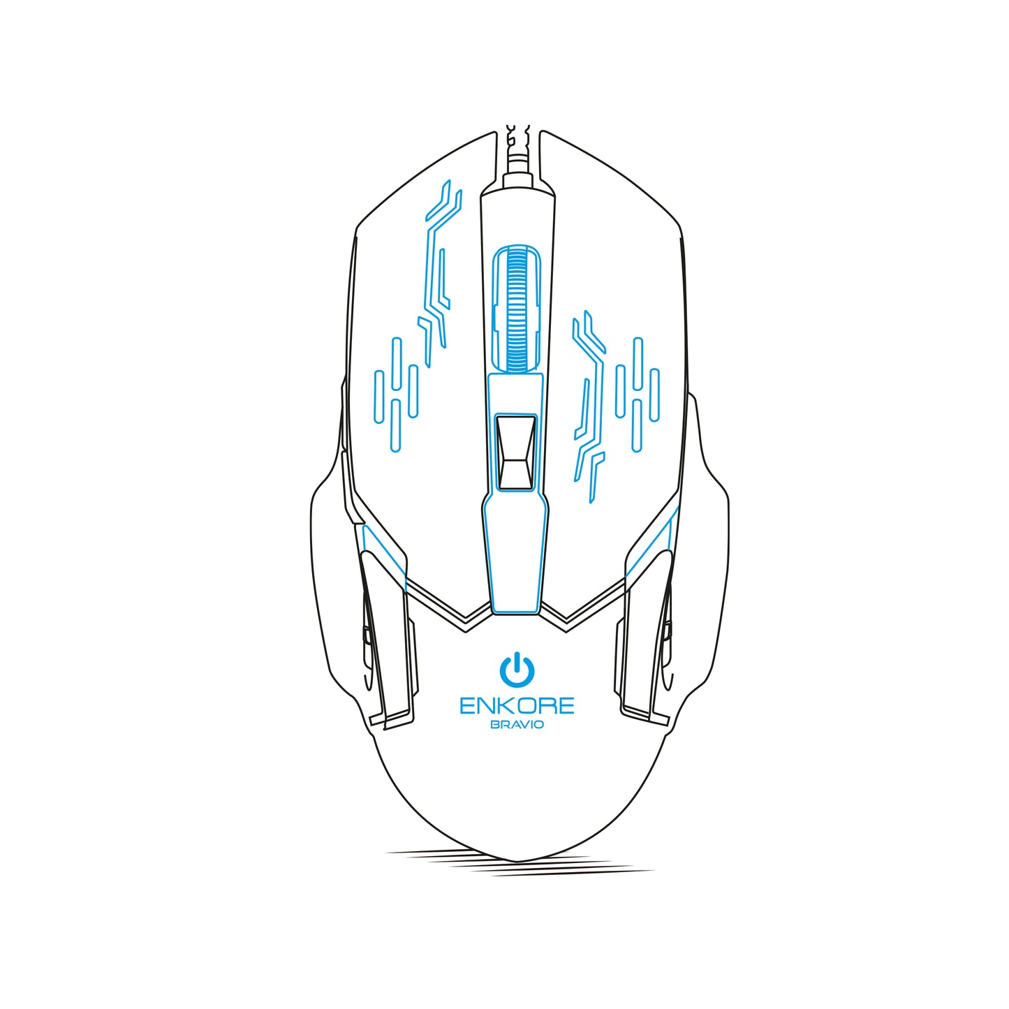 Mouse Gamer LED 6B 3600DPI Bravio EKM 313