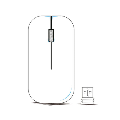 Mouse Dual:Wireless/BT 1200 DPI Virtual EKM 202-2m