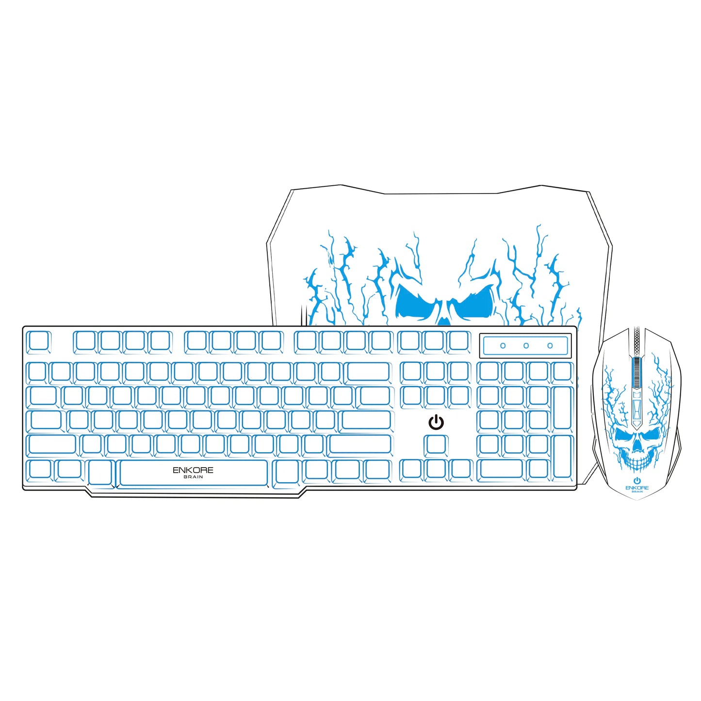 Kit Gamer 3 en 1 Teclado+Mouse+Pad Brain3 ENT G1005-3