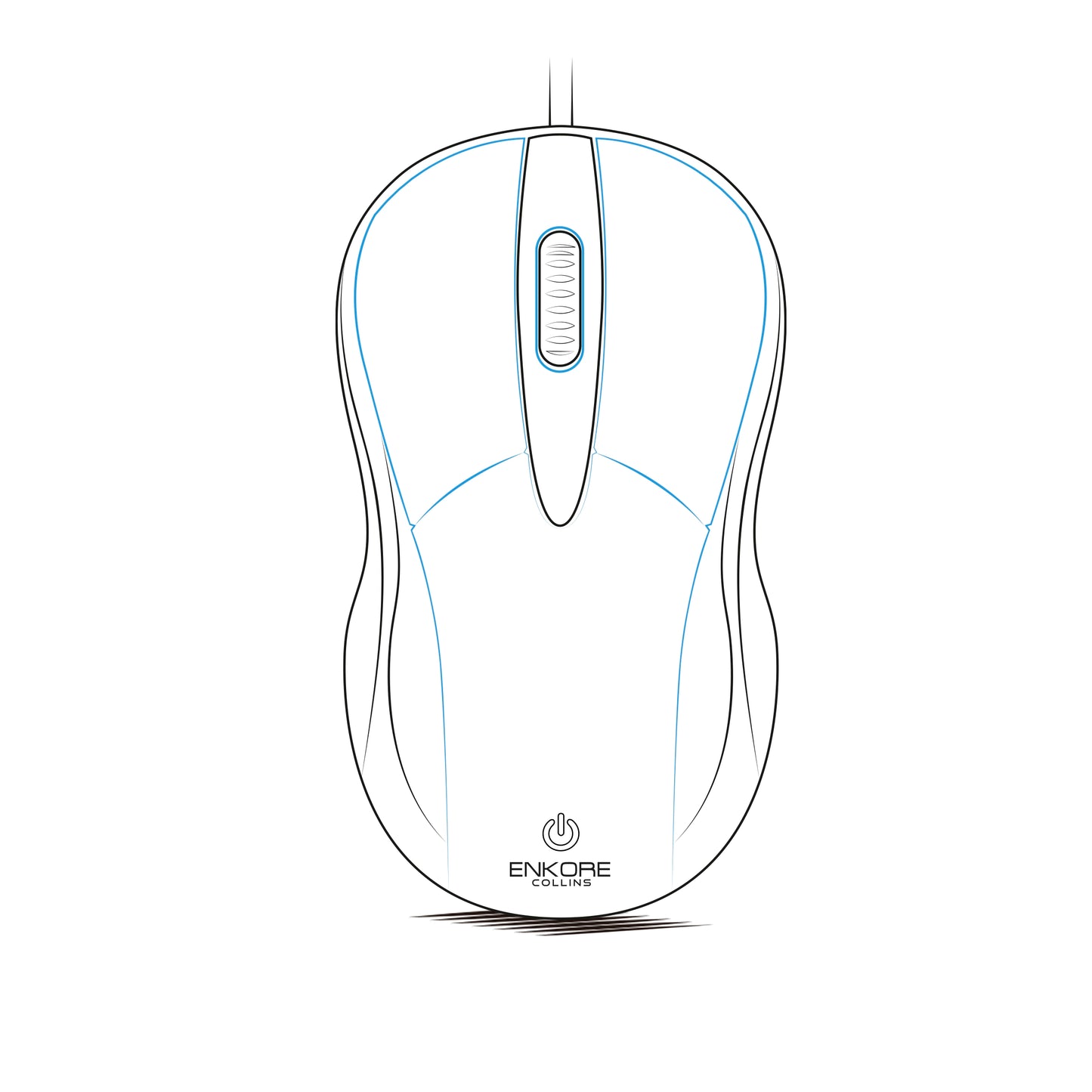 Mouse Oficina Alámbrico 1000DPI Collins EKM 104