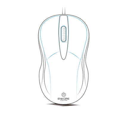 Mouse Oficina Alámbrico 1000DPI Collins EKM 104