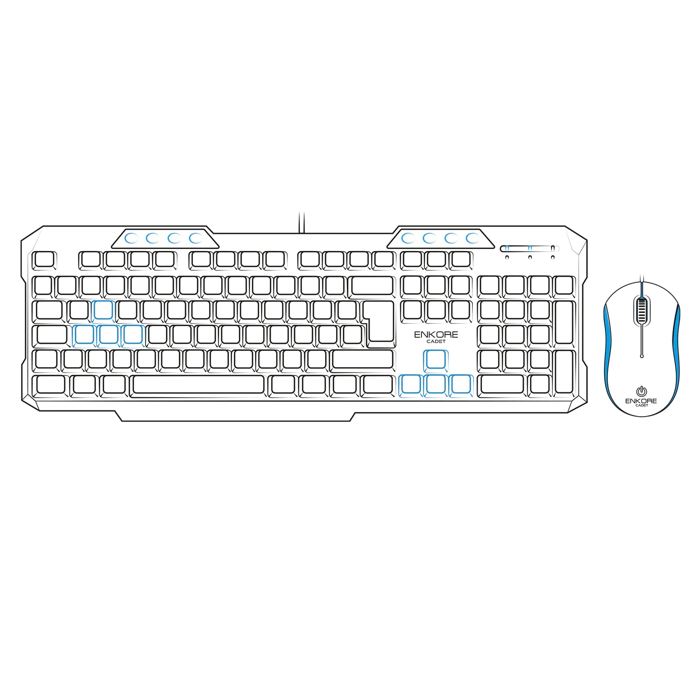 Kit Oficina Multimedia Alámbrico Teclado + Mouse Cadet ENT 315