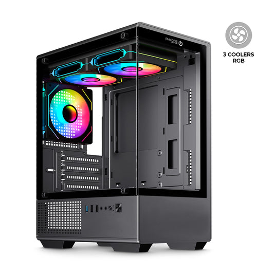 Gabinete Gamer MATX 3 Coolers ARGB Inspire ENK C3002