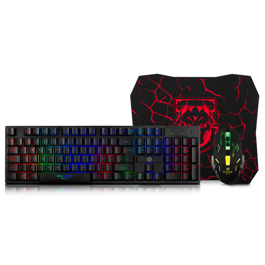 Kit Gamer 3 en 1 Teclado+Mouse+Pad Bravio ENT G1000-3