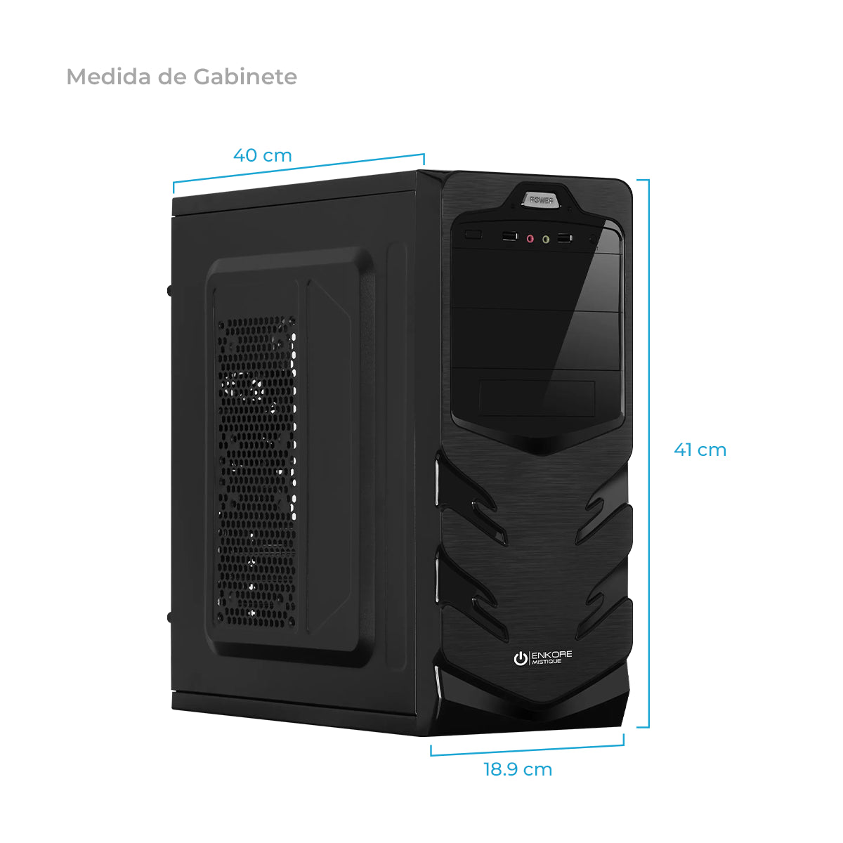 Gabinete Oficina MATX con Fuente de 230W Mistique ENK C2001