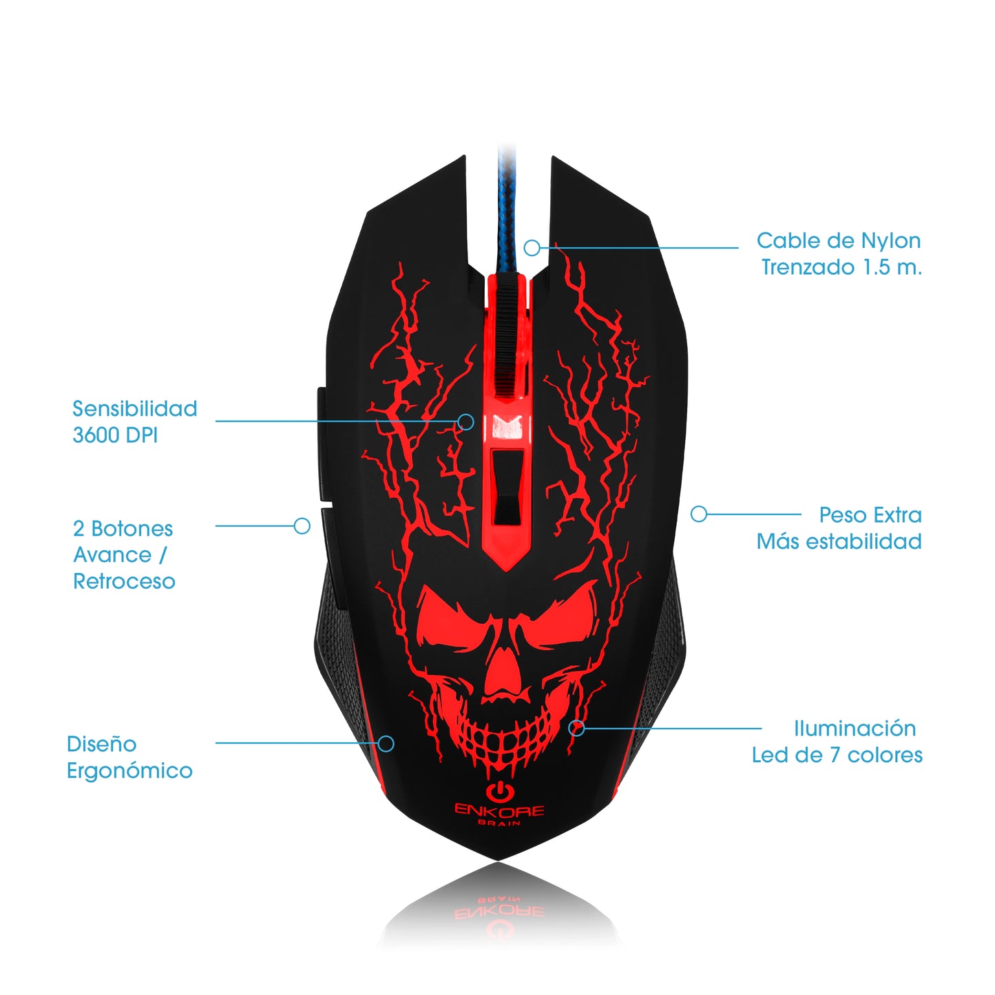 Kit Gamer 4 en 1 Teclado+Auricular+Mouse+Pad Brain4 ENT G1005-4