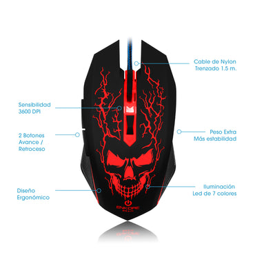 Kit Gamer 4 en 1 Teclado+Auricular+Mouse+Pad Brain4 ENT G1005-4