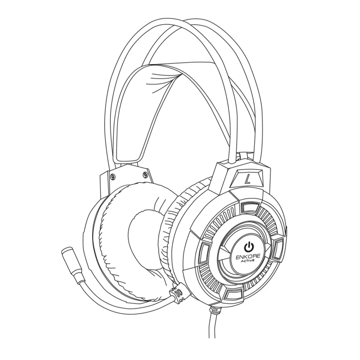 Auricular Gamer Rainbow LED 5.1 Active EKHG 1004U