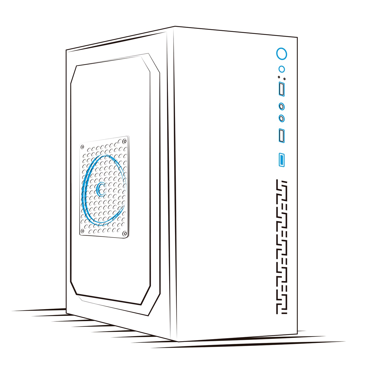 Gabinete Oficina MATX con Fuente de 230W Ultra ENC 1001