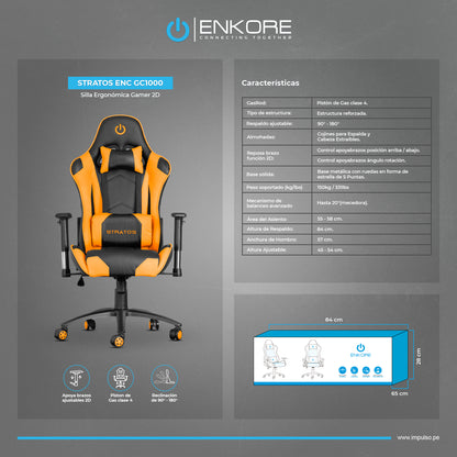 Silla Gamer 2D Stratos ENC GC1000