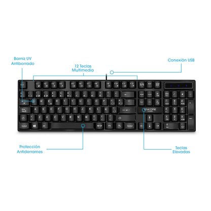 Teclado Oficina Multimedia Citizen ENK 313