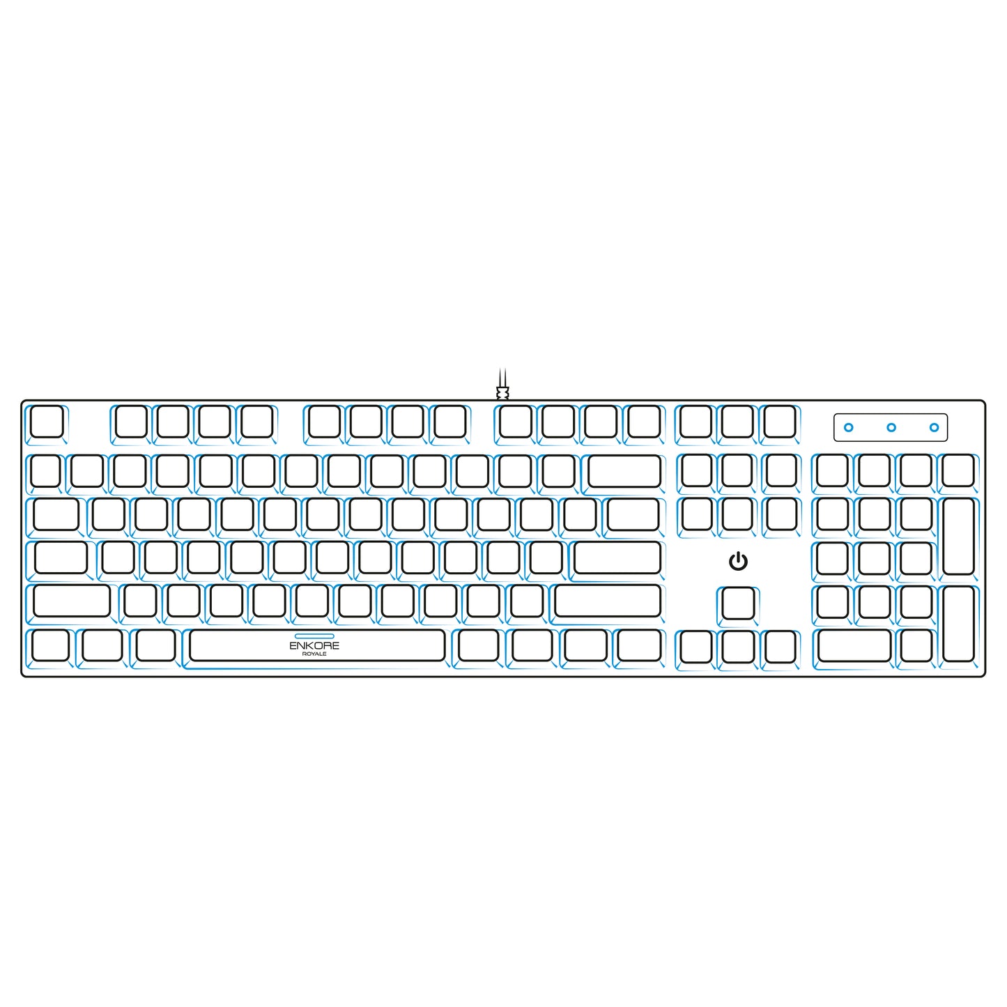 Teclado Gamer Mecánico Rainbow LED Kingdom ENK 1001